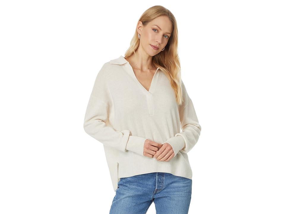 Splendid Tori Cashmere Polo Sweater (Pale Oak Heather) Women's Sweater product image