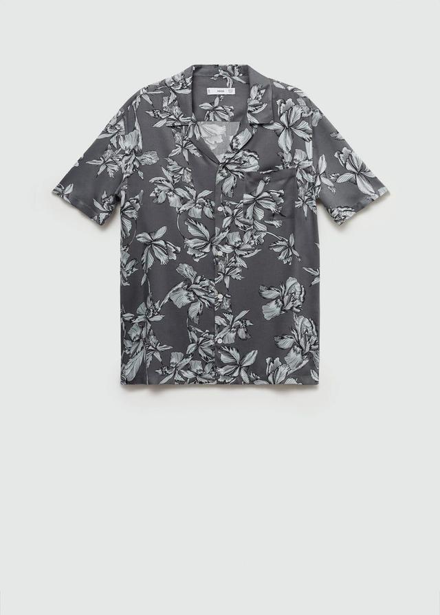 Mango Mens Hawaiian-Print Shirt Product Image