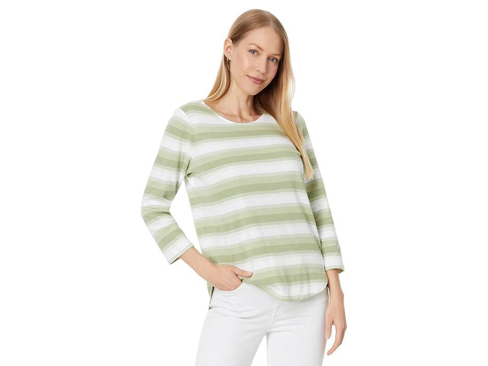 Tommy Bahama Ashby Isles Ombre Stripe Tee (Tea Leaf) Women's Clothing Product Image