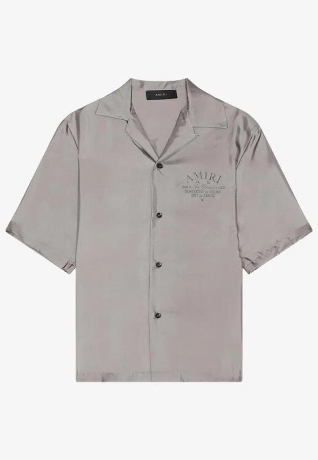 Arts District Silk Shirt In Gray Product Image