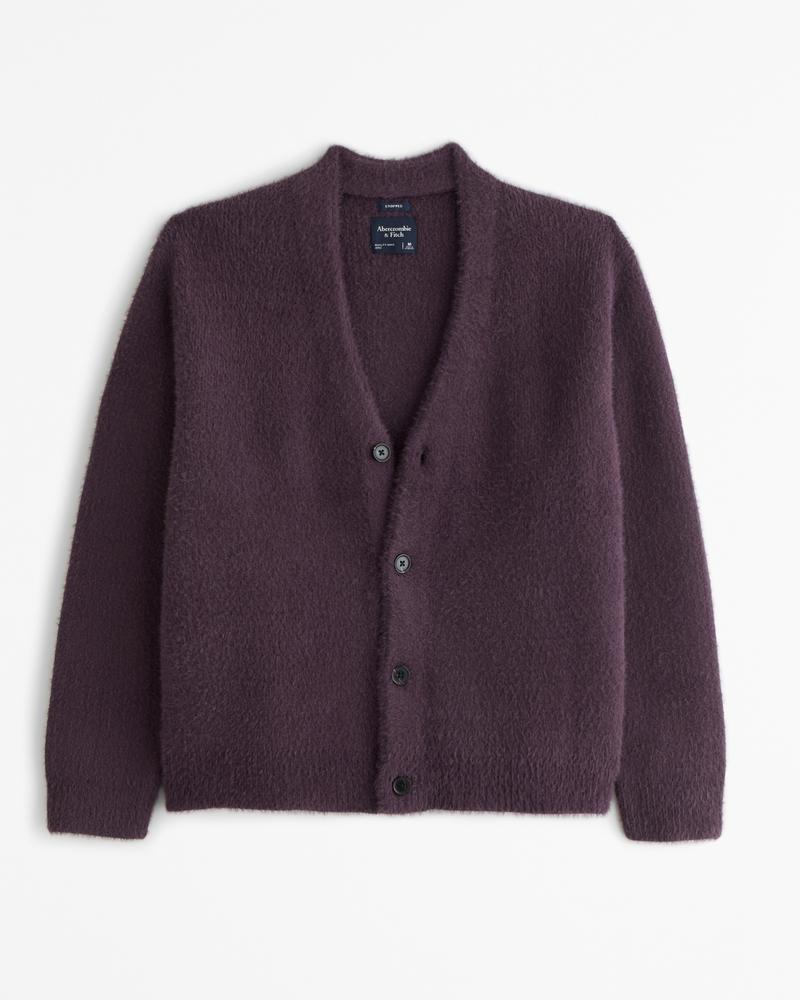 Fuzzy Cropped Cardigan Product Image