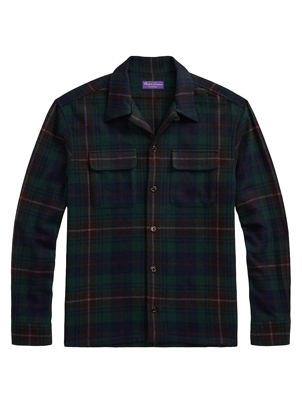 Mens Plaid Cashmere Shirt Product Image