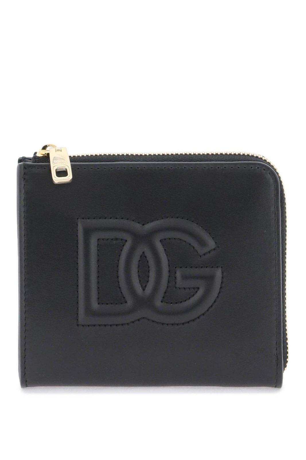 Dg Logo Embossed Card Holder In Black Product Image