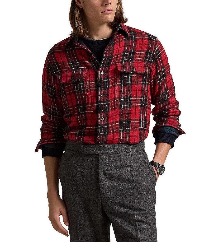 Polo Ralph Lauren Classic Fit Plaid Double-Faced Long Sleeve Workshirt Product Image