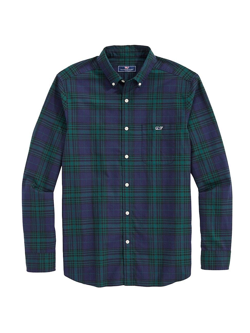 Mens Plaid Twill Shirt Product Image