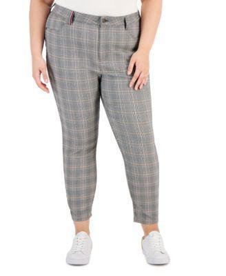 Plus Size Tribecca Millennium Plaid Ankle Pants Product Image