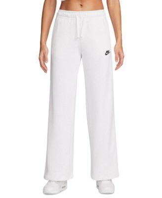 Nike Womens Sportswear Club Fleece Mid-Rise Wide-Leg Sweatpants Product Image