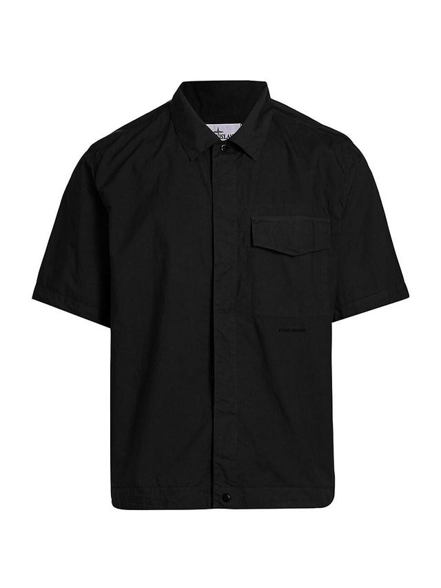 Mens Cotton Button-Front Overshirt Product Image