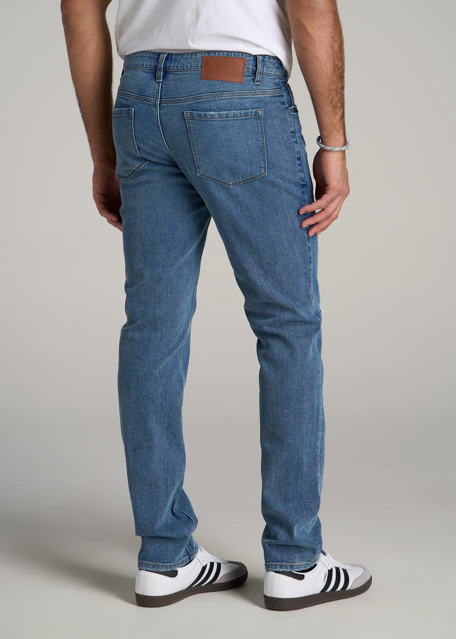 Carman TAPERED Jeans for Tall Men in Distressed Skyline Blue Male Product Image