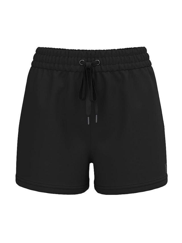 Cotton High-Rise Fleece Shorts Product Image