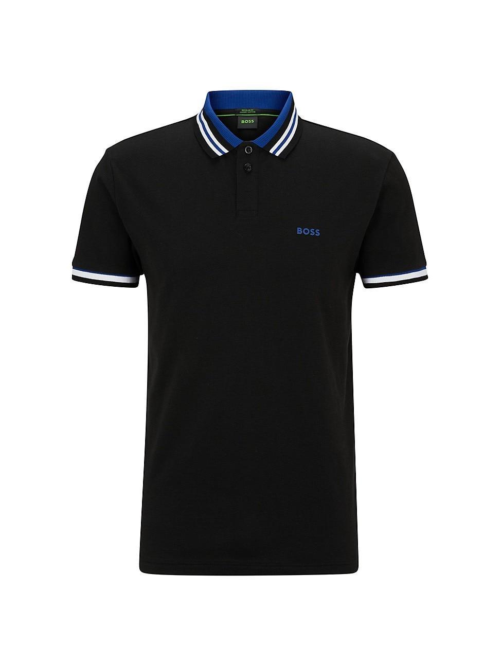 Mens Cotton-Jersey Polo Shirt With Contrast Logo Product Image