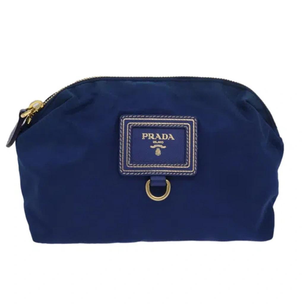 Tessuto Blue Canvas Clutch Bag () Product Image