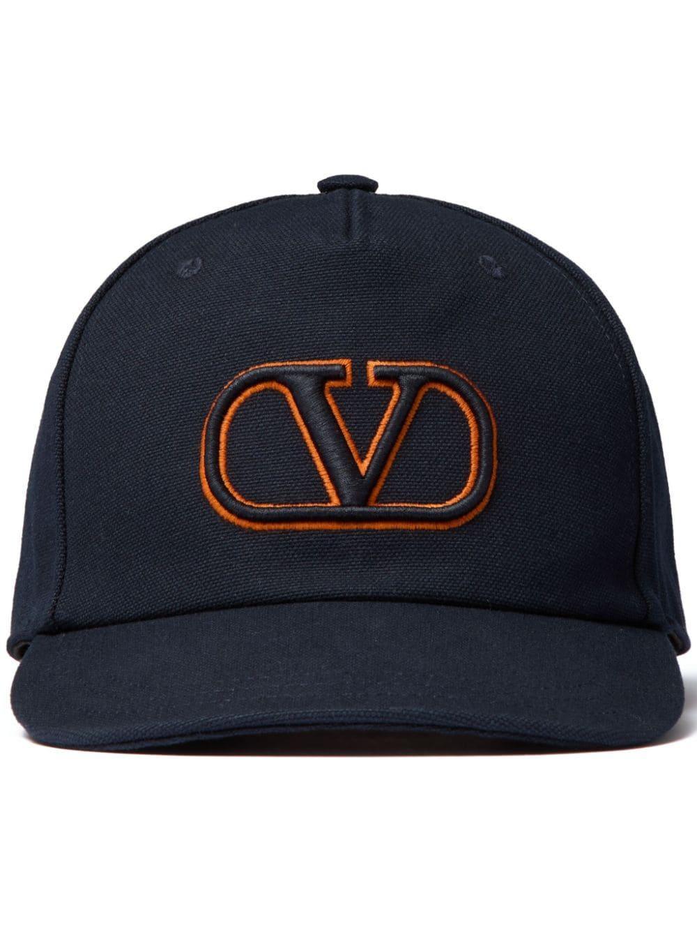 Vlogo Signature Cotton Cap In Blue Product Image