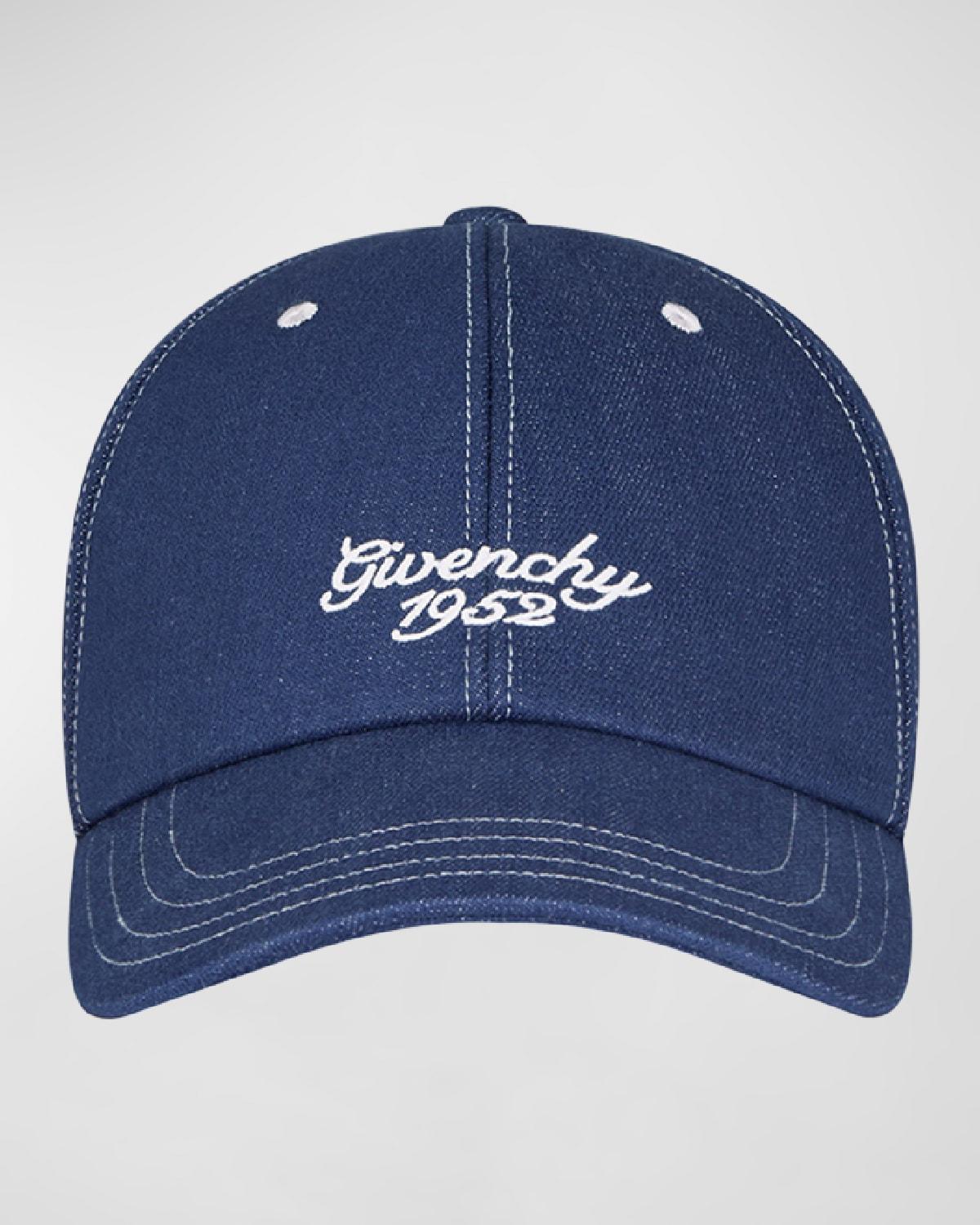 Mens Embroidered Cap in Denim Product Image