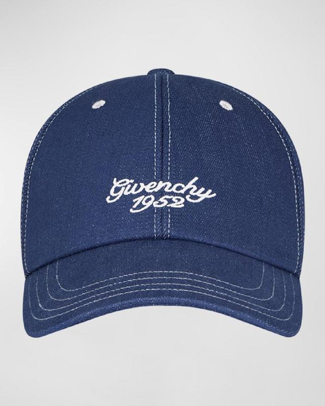 Mens Embroidered Cap in Denim Product Image