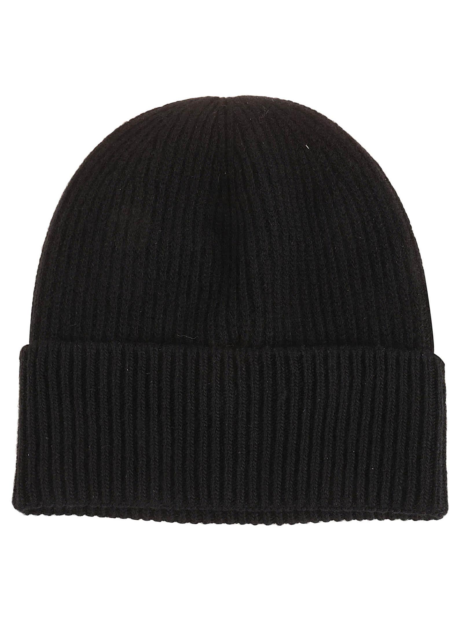 Logo Patch Knitted Beanie In Black Product Image