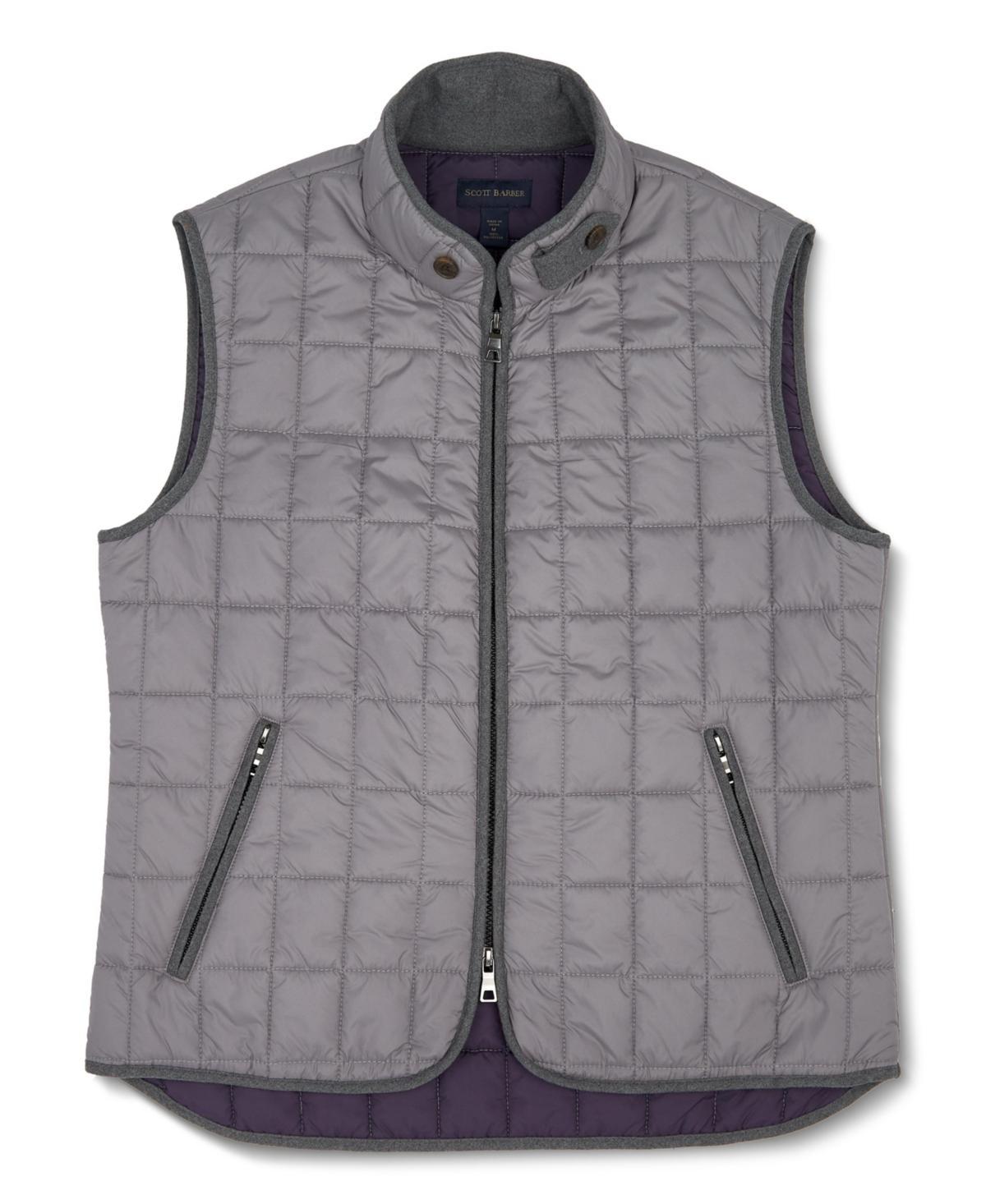 Scott Barber Mens Quilted Vest - Burgundy Product Image