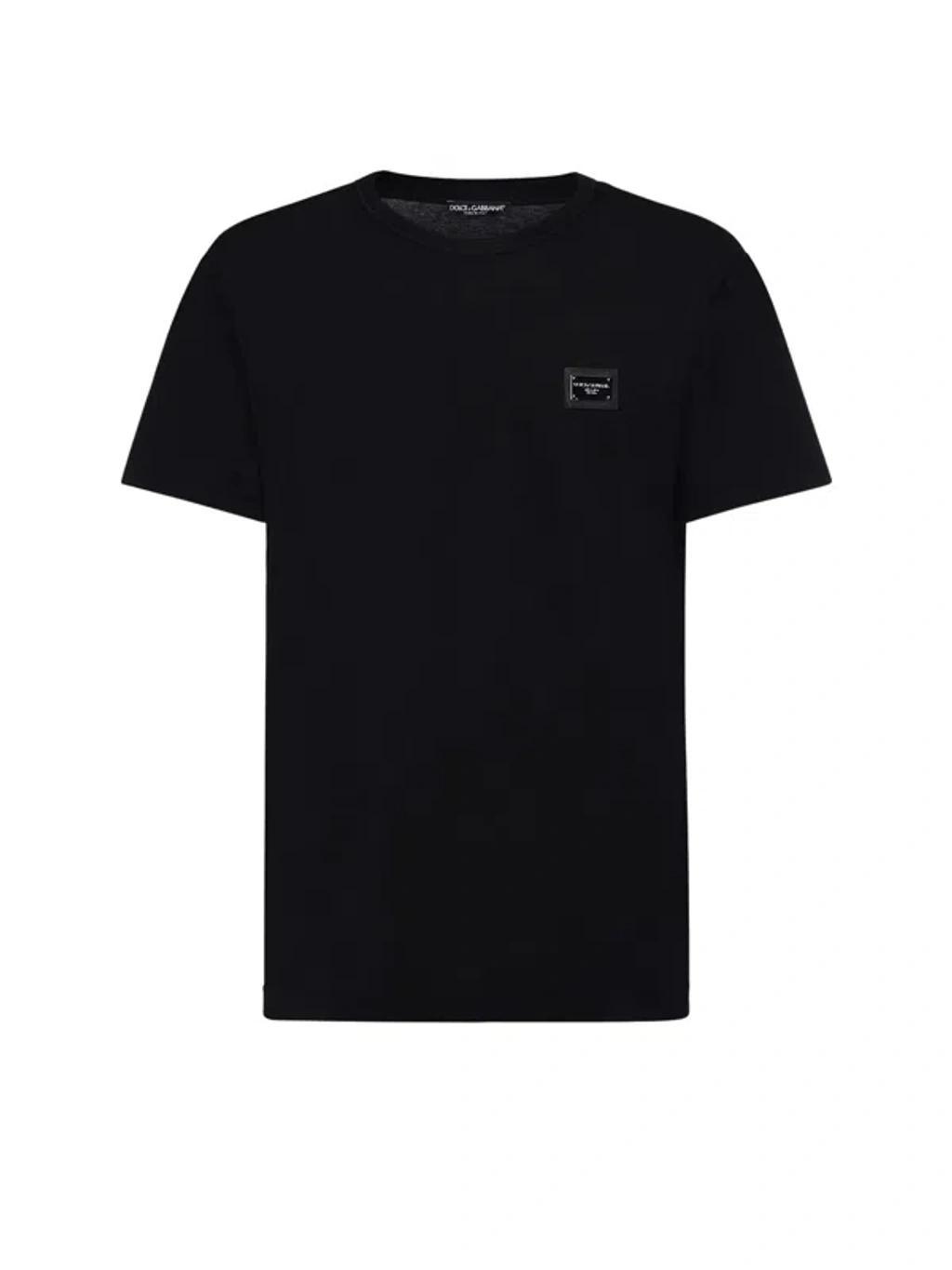 Black Cotton Short-sleeved Polo Shirt Product Image