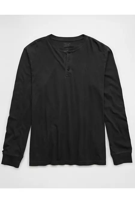 AE Long-Sleeve Henley T-Shirt Mens Product Image