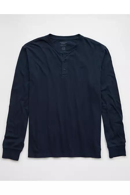 AE Long-Sleeve Henley T-Shirt Mens Product Image