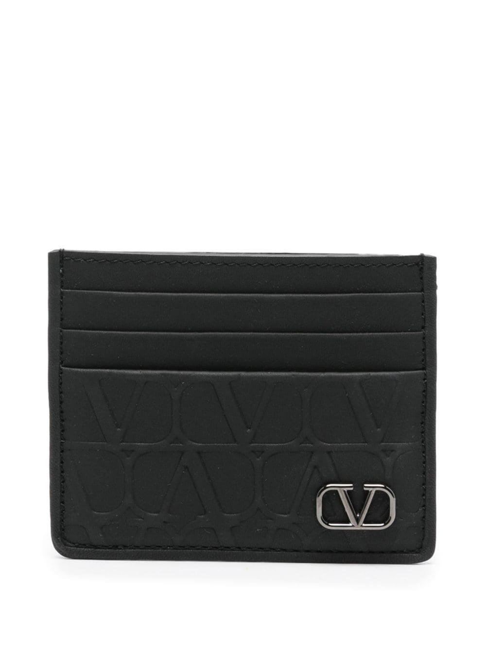 Toile Iconographe Leather Card Holder In Black Product Image