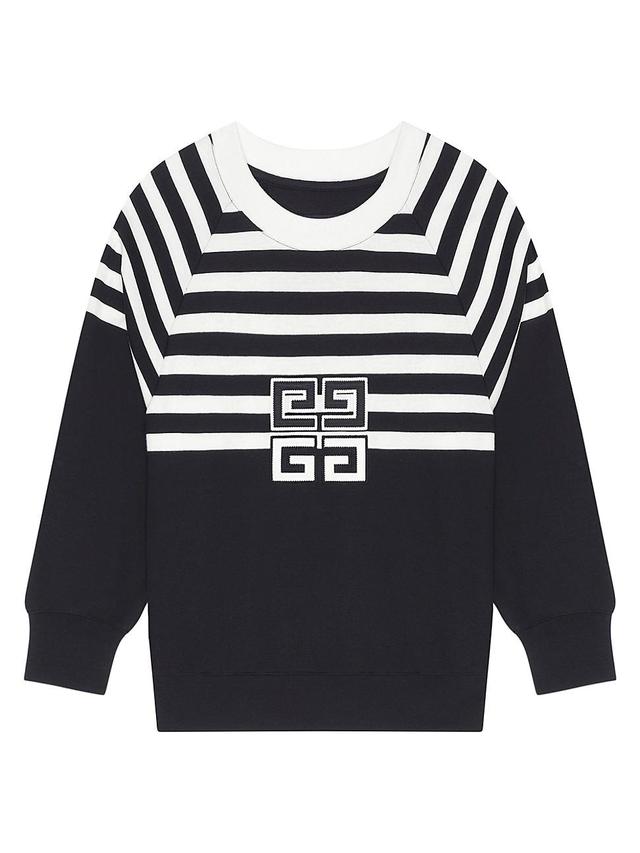 Womens 4G Sweatshirt In Jersey With Stripes Product Image