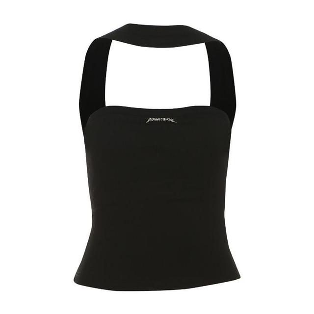 Halter Neck Plain Tube Top Product Image