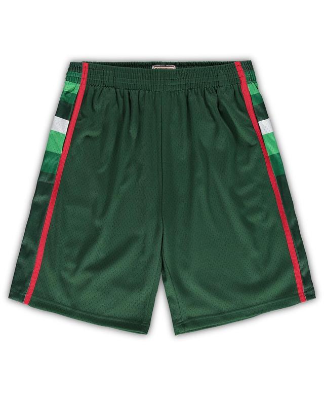 Mens Mitchell Ness Hunter Green Milwaukee Bucks Big Tall Hardwood Classics Team Swingman Shorts Product Image