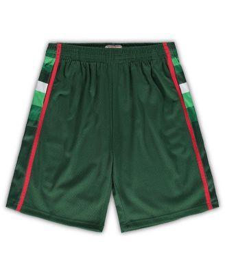 Mens Mitchell Ness Hunter Green Milwaukee Bucks Big Tall Hardwood Classics Team Swingman Shorts Product Image