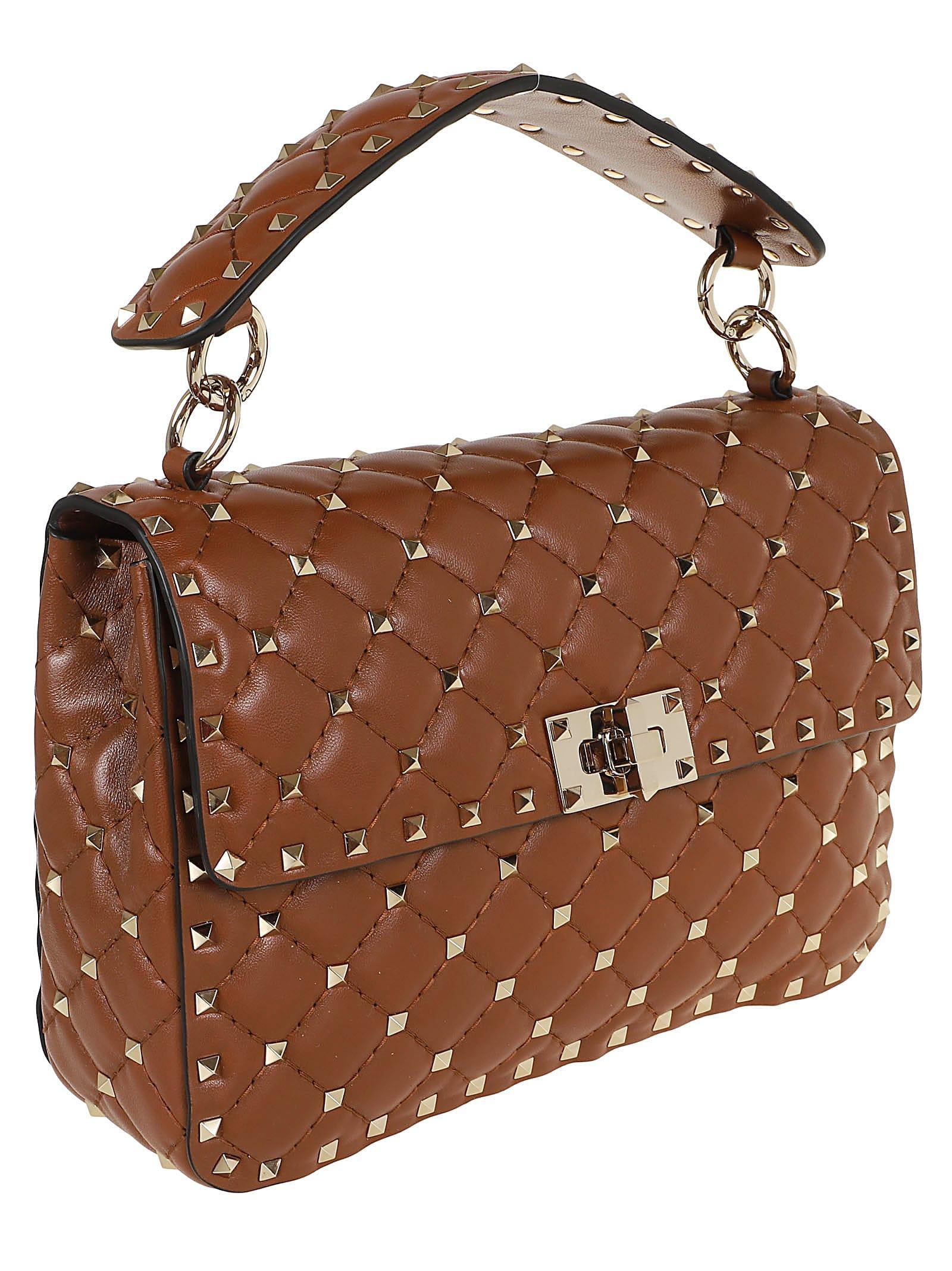 Medium Shoulder Bag Spike Rockstud In Brown Product Image