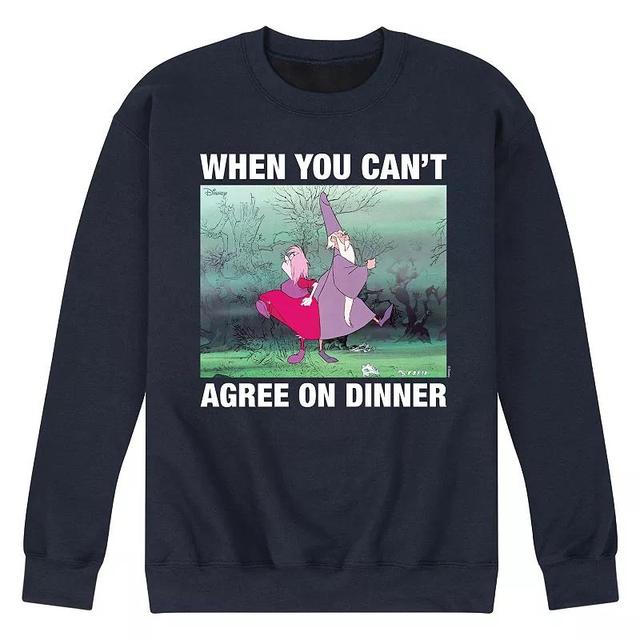 Disneys The Sword in the Stone Mens When You Cant Agree On Dinner Meme Fleece Sweatshirt Blue Product Image