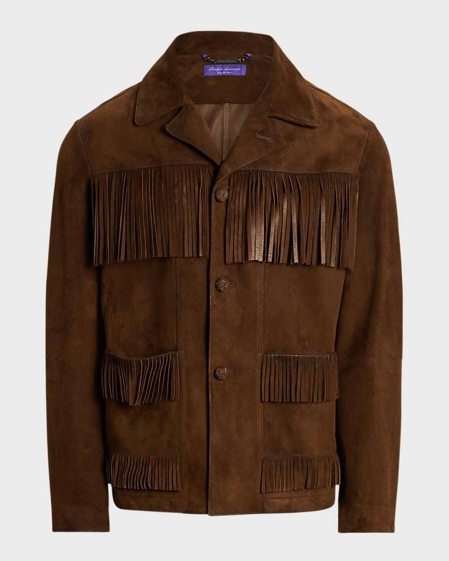 Men's Fringed Suede Jacket Product Image