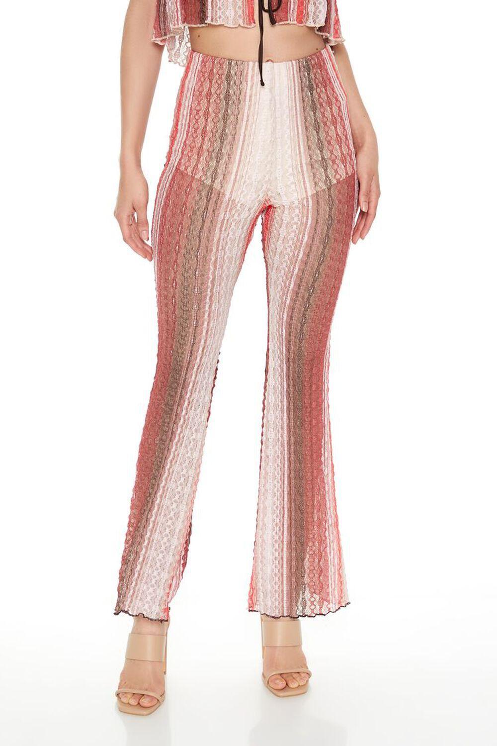 Striped Flare-Leg Pants | Forever 21 Product Image