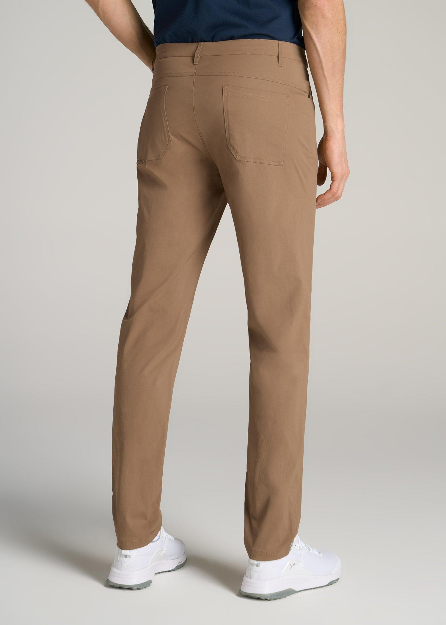 TAPERED-FIT Traveler Pants for Tall Men in Russet Brown Male Product Image