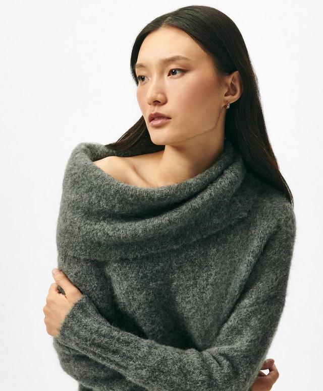 Cowl Neck Brushed Sweater in Alpaca-Wool Blend Product Image