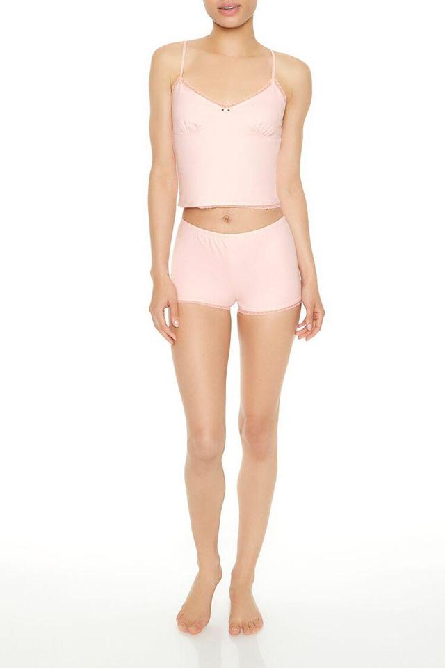 Cropped Cami & Shorts Pajama Set | Forever 21 Product Image