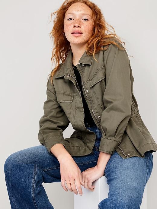 Cinched-Waist Utility Jacket Product Image