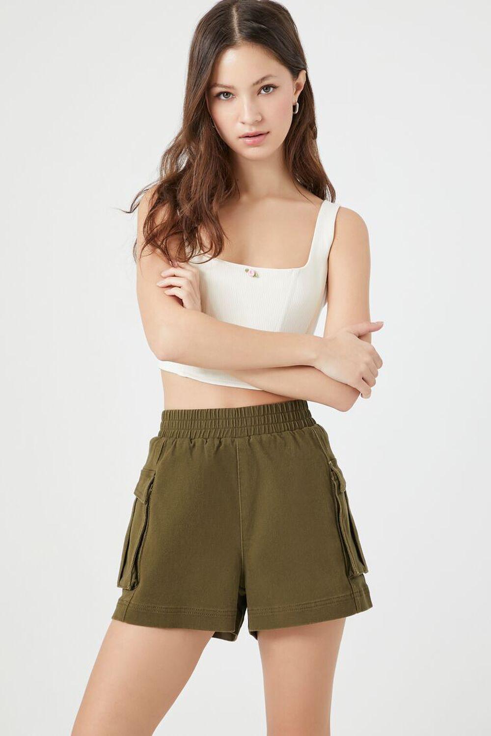 Twill Cargo Shorts | Forever 21 Product Image