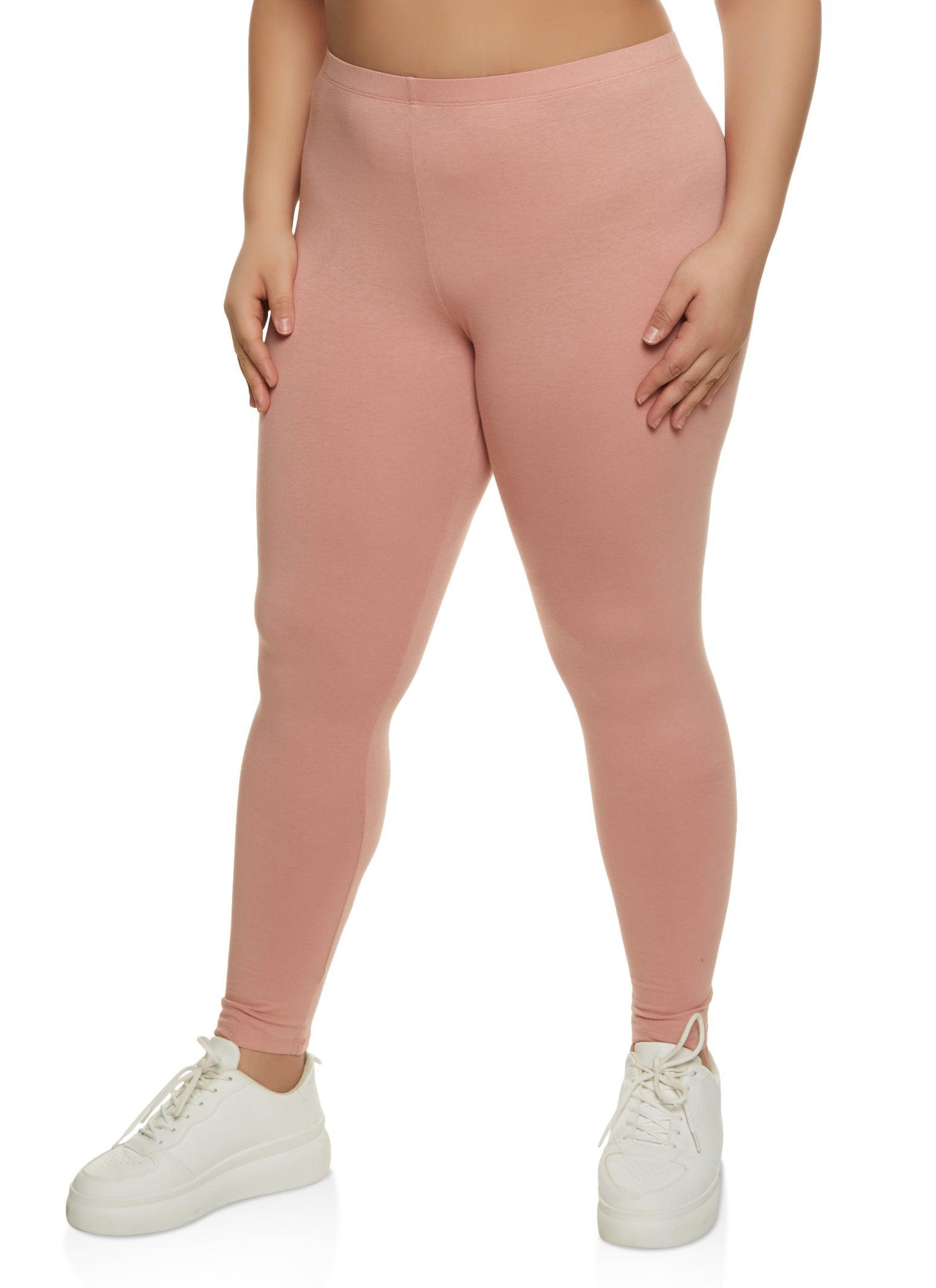 Womens Plus Size Basic High Waist Leggings Product Image