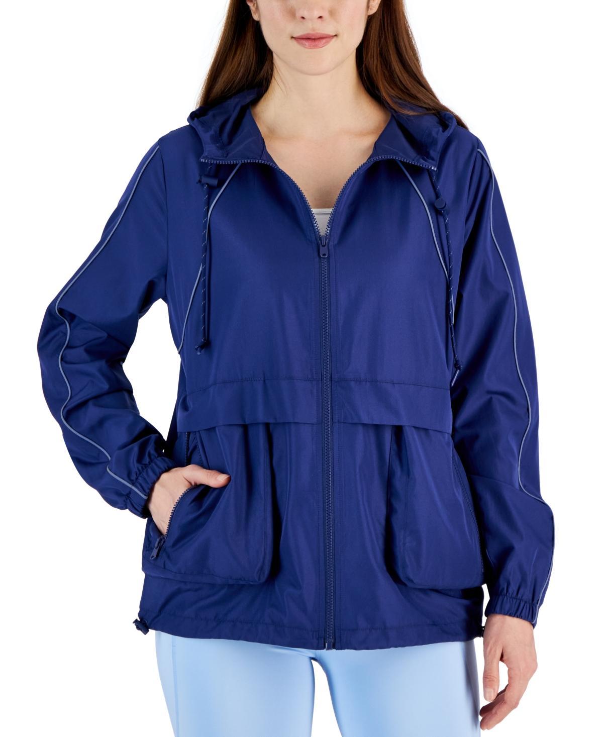 Id Ideology Womens Hooded Packable Zip-Front Jacket, Created for Macys Product Image