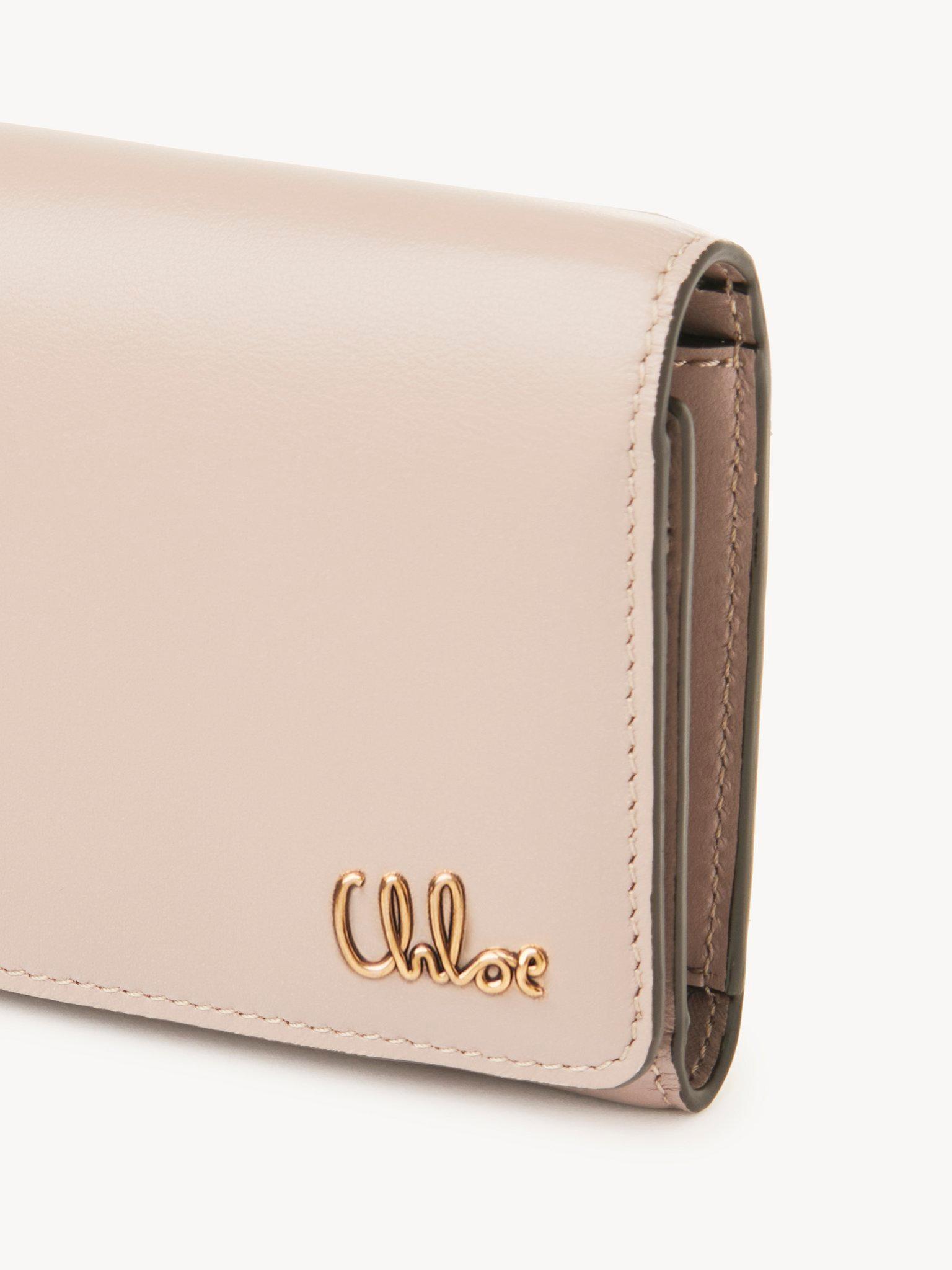 Small Chloé Iconic tri-fold with coin pocket in shiny leather Product Image