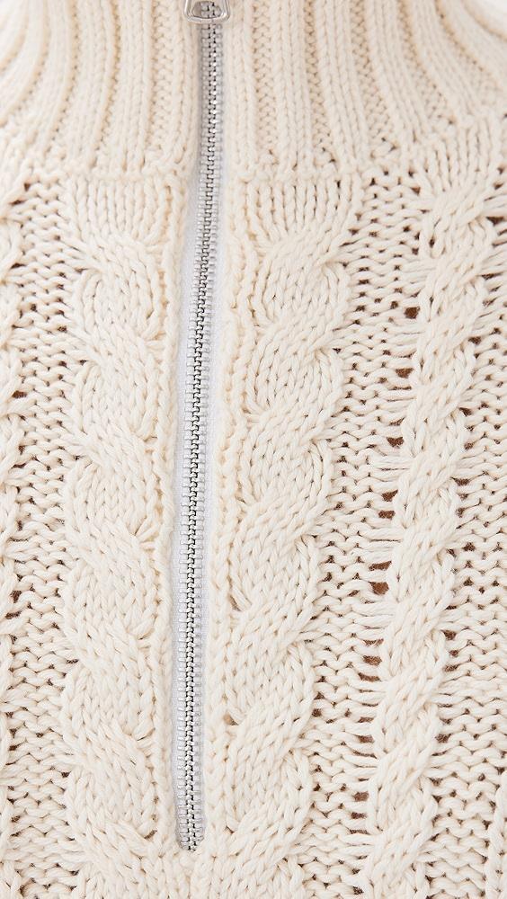 Jenni Kayne Cotton Cable Half Zip | Shopbop Product Image