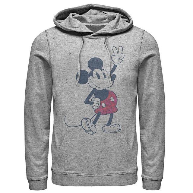 Disneys Mickey & Friends Mickey Mouse Mens Plaid Shorts Hoodie Athletic Grey Product Image