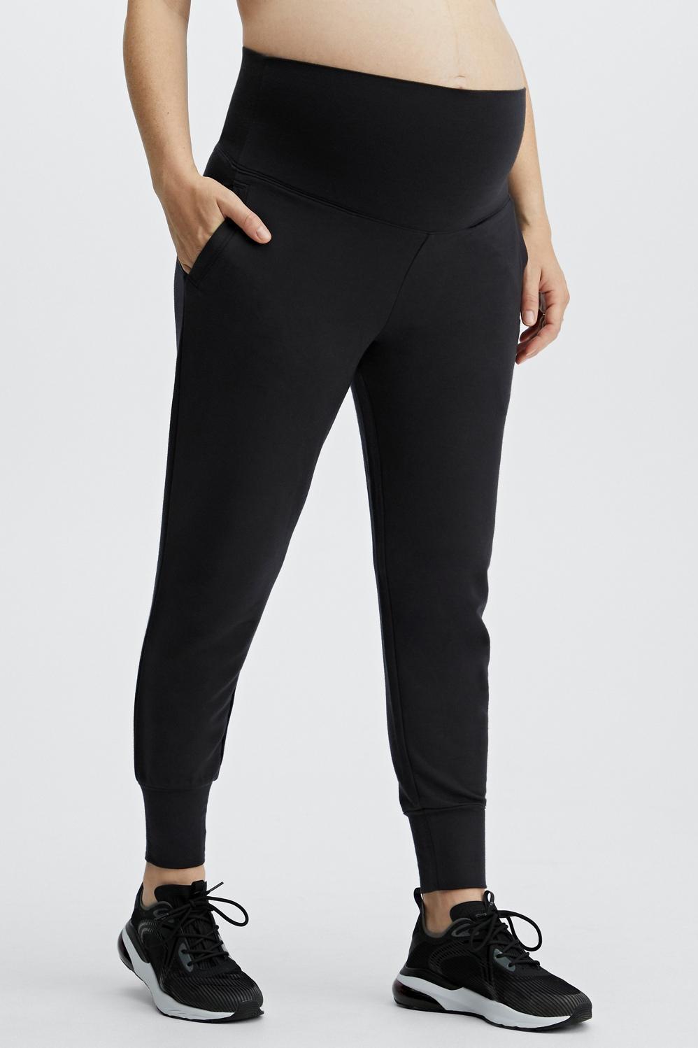 Fabletics Luxe Terry Maternity Jogger Womens black Size XXS Product Image