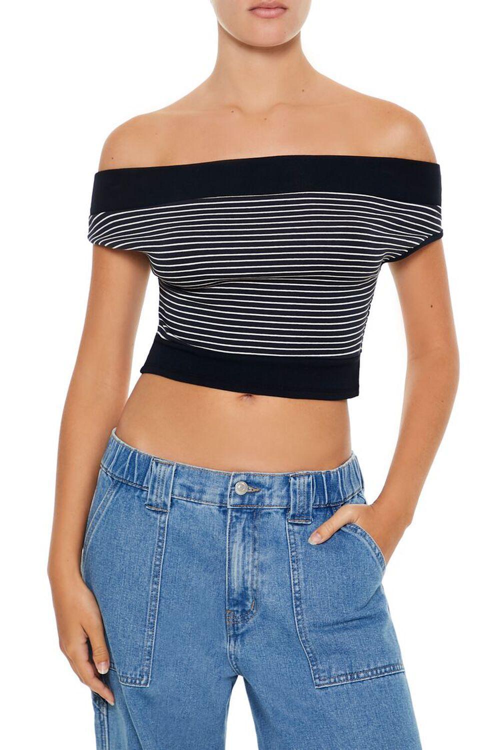 Striped Off-the-Shoulder Top | Forever 21 Product Image