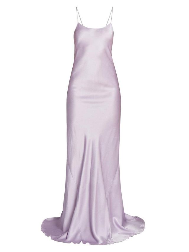 Womens Satin Cami Floor-Length Gown Product Image