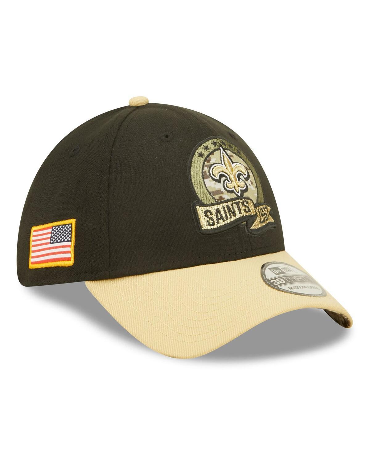 Mens New Era Black New Orleans Saints 2022 Salute To Service 39THIRTY Flex Hat - Black Product Image