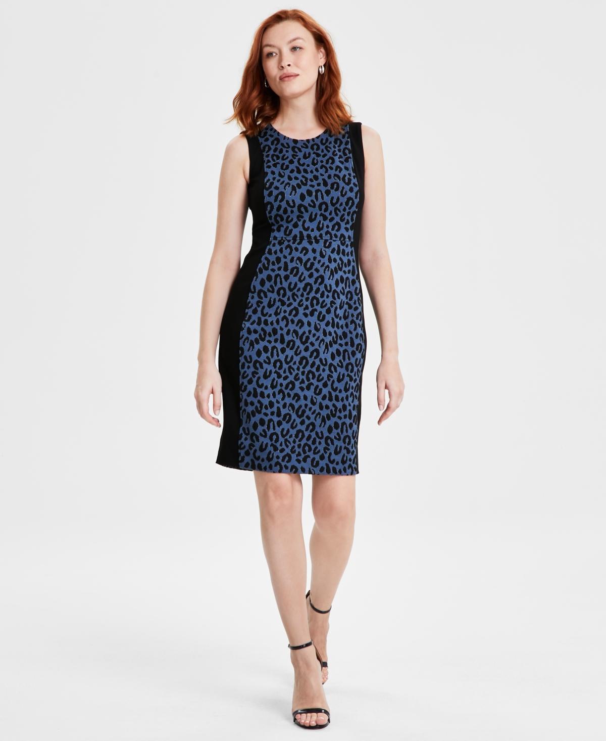 Kasper Womens Sleeveless Princess-Seam Sheath Dress Product Image