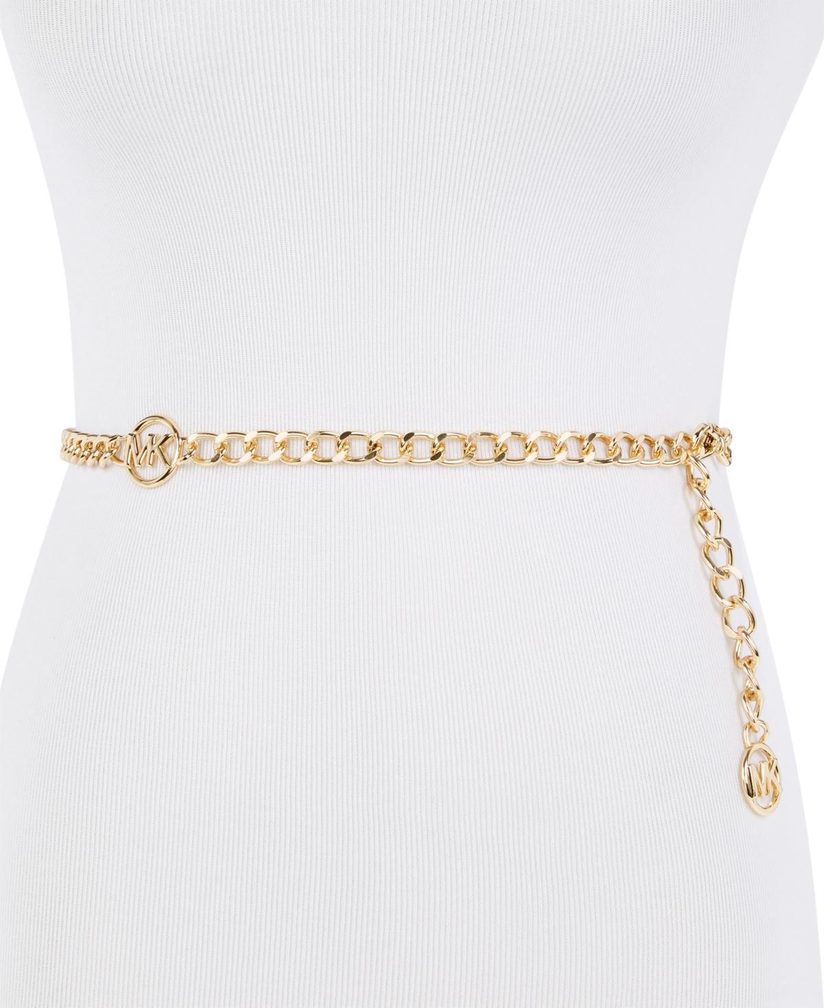 Michael Michael Kors Womens Mk Logo Metal Chain Belt Product Image