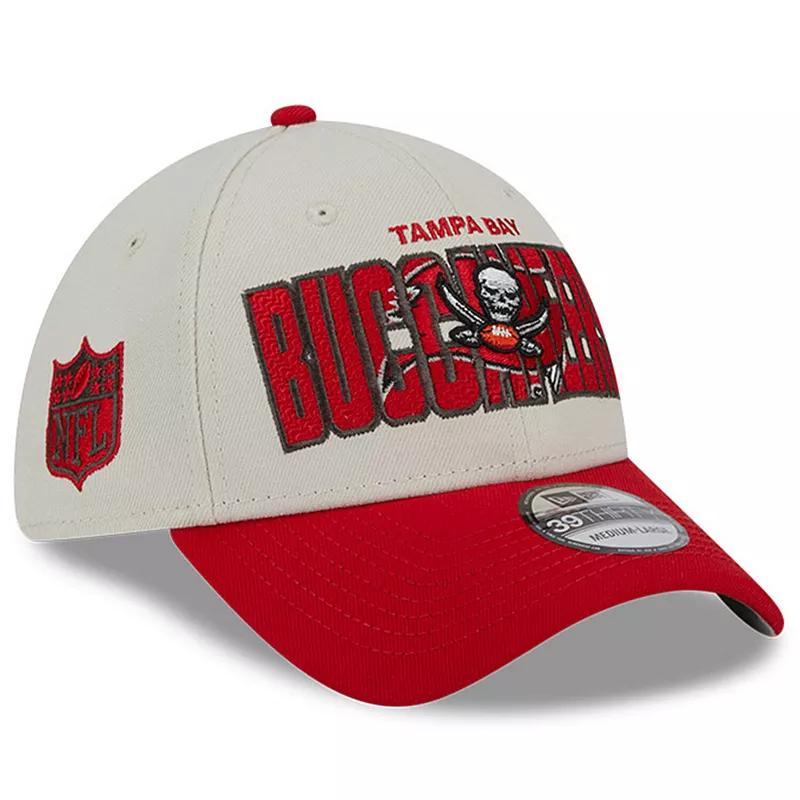 Mens New Era Stone/Red Tampa Bay Buccaneers 2023 NFL Draft 39THIRTY Flex Hat Product Image